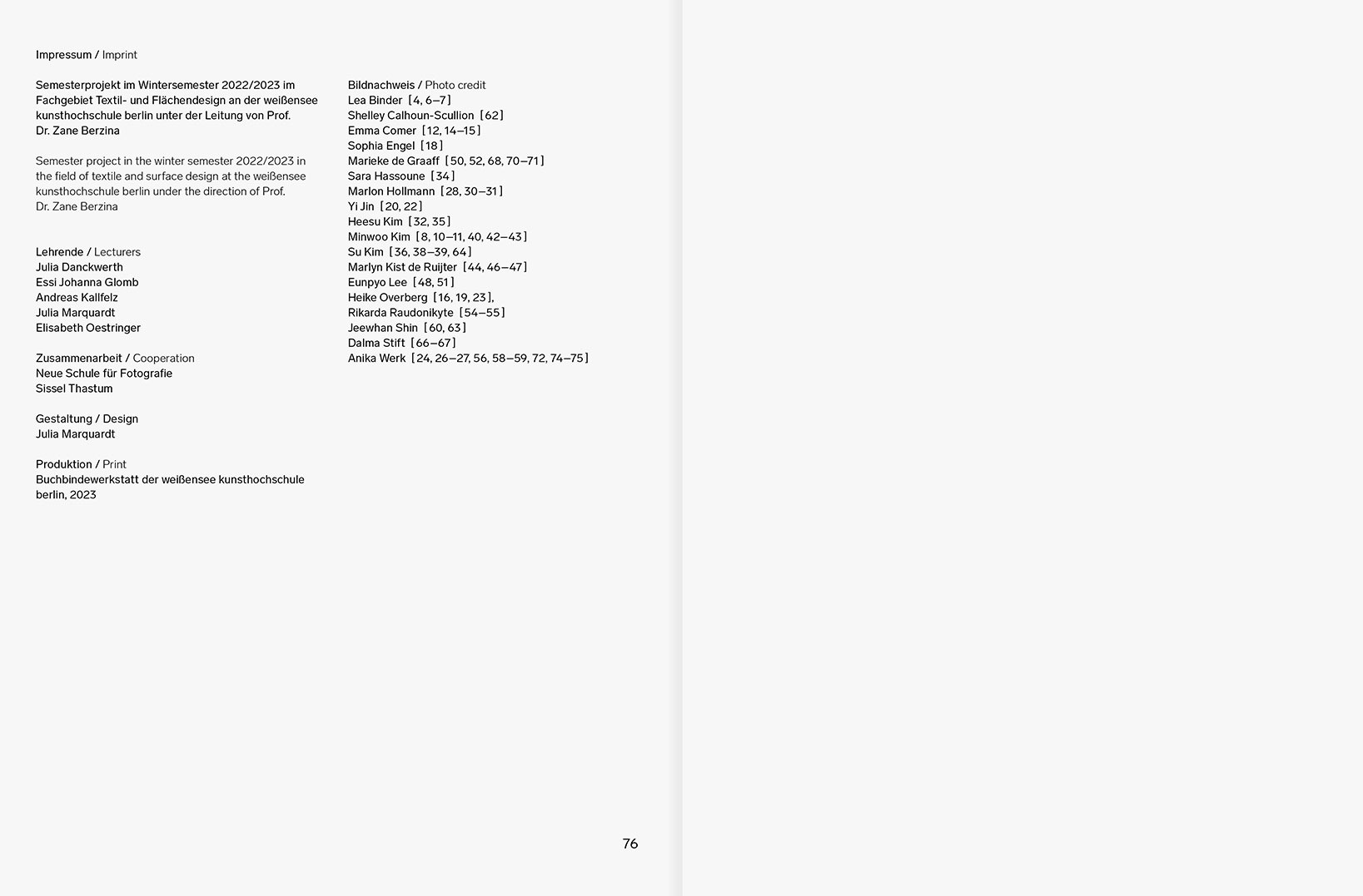 julia marquardt kunsthochschule berlin weißensee school of art berlin-weißensee fachgebiet textil- und flaechendesign department of textile and surface design flora fauna heft booklet gestaltung graphic design